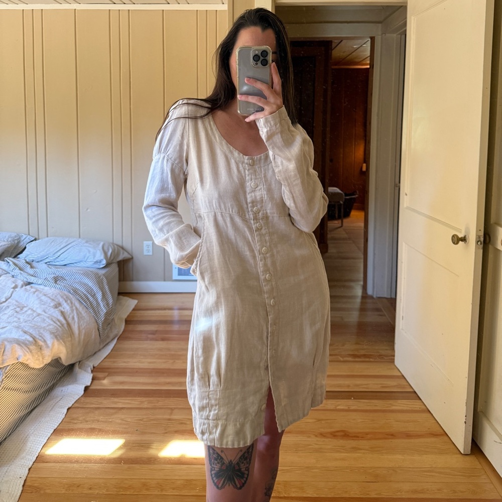 PRARIE UNDERGROUND Linen Dress
